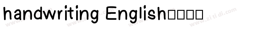 handwriting English字体转换